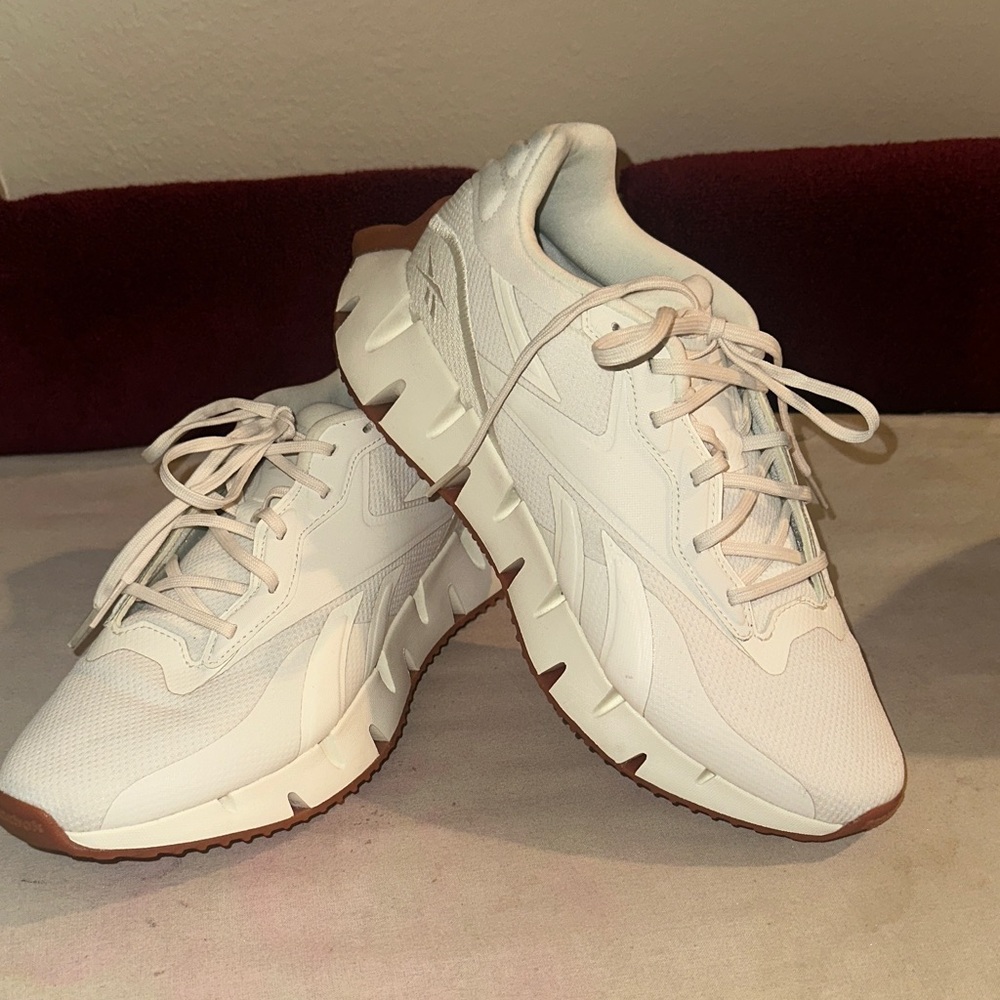 Reebok Women's Cream and Brown Sneakers